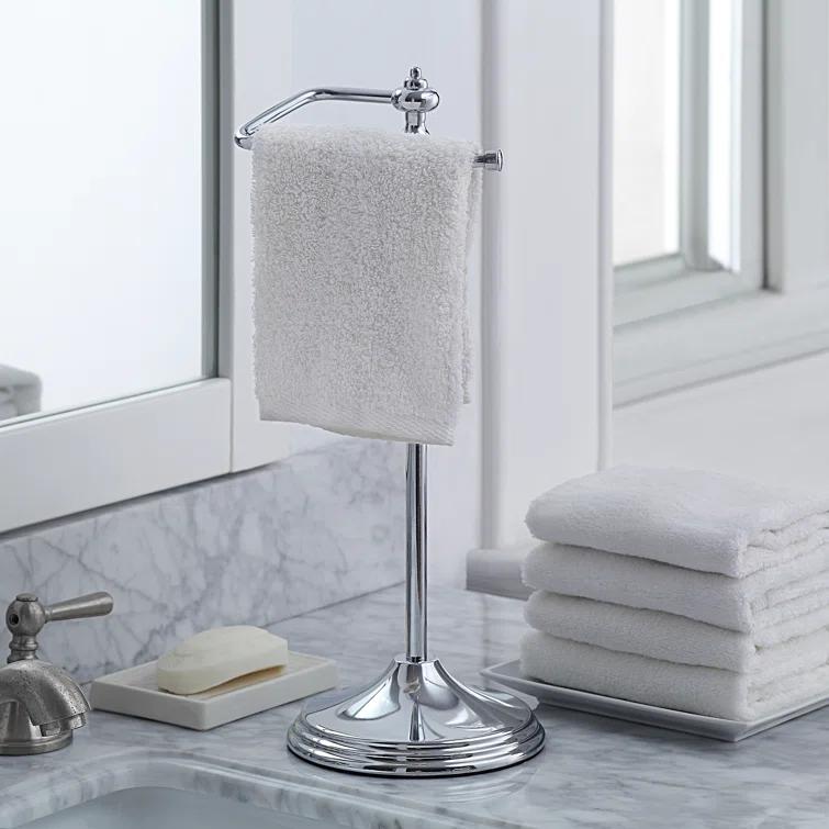 SunnyPoint WF-0K-JOC0-XLSW Heavy Weight Classic Decorative Metal Fingertip Towel Holder Stand