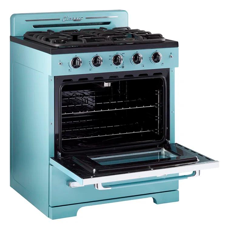 Unique Appliances Classic Retro 30" 4 burner 3.9 cu. ft. Freestanding Gas Range with Convection Oven UGP-30CR T