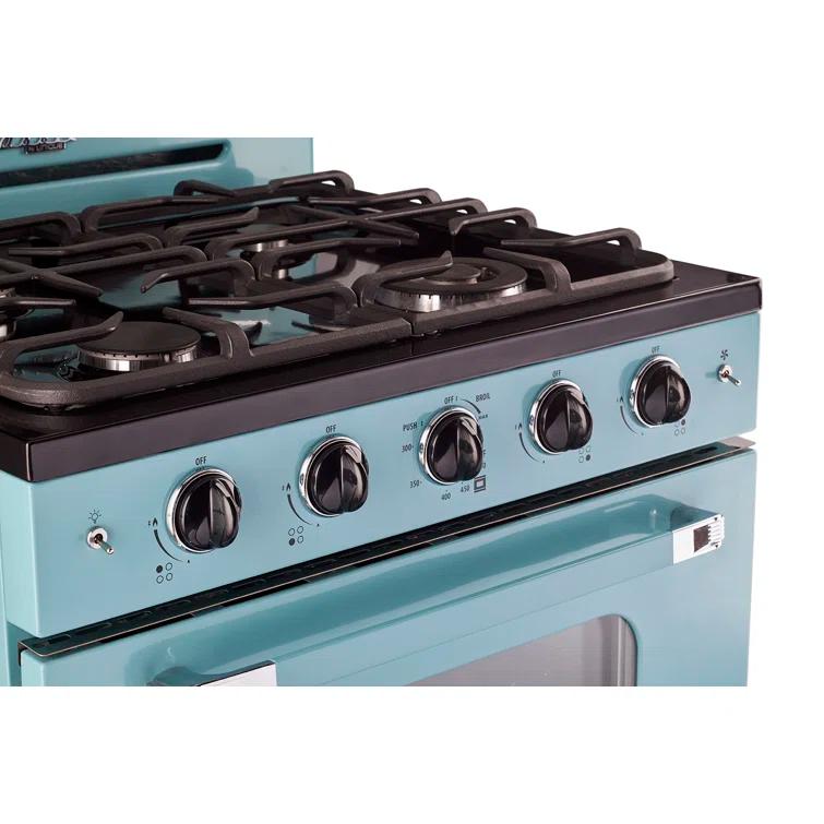 Unique Appliances Classic Retro 30" 4 burner 3.9 cu. ft. Freestanding Gas Range with Convection Oven UGP-30CR T