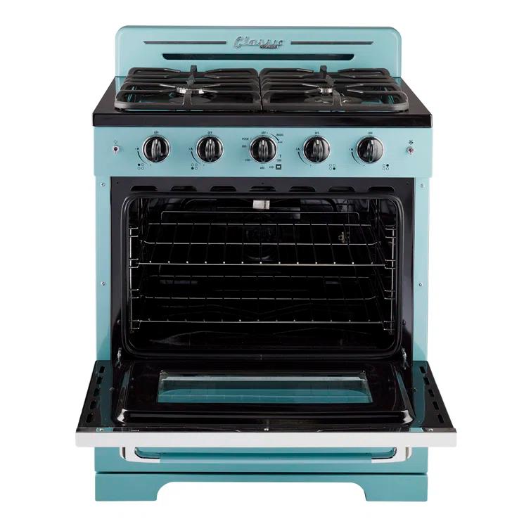Unique Appliances Classic Retro 30" 4 burner 3.9 cu. ft. Freestanding Gas Range with Convection Oven UGP-30CR T