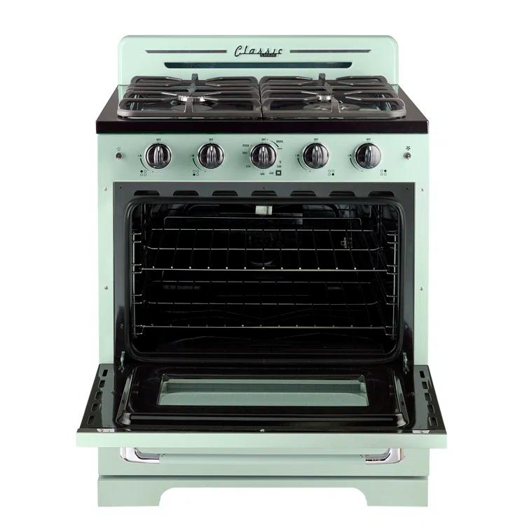 Unique Appliances Classic Retro 30" 4 burner 3.9 cu. ft. Freestanding Gas Range with Convection Oven UGP-30CR LG