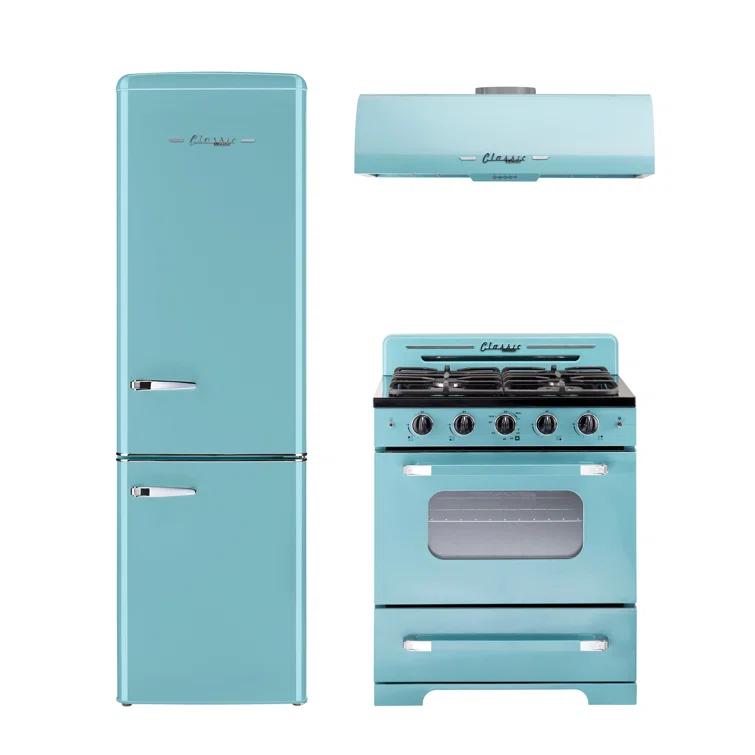 Classic Retro 30" 700 CFM Ducted Under Cabinet Range Hood with Stainless Steel Baffles and Light