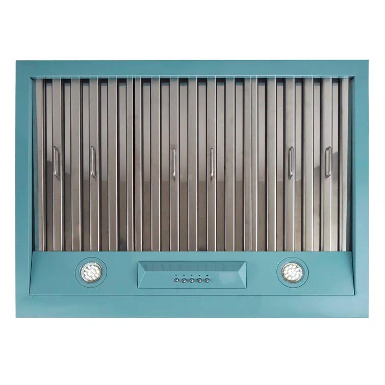 Classic Retro 30" 700 CFM Ducted Under Cabinet Range Hood with Stainless Steel Baffles and Light