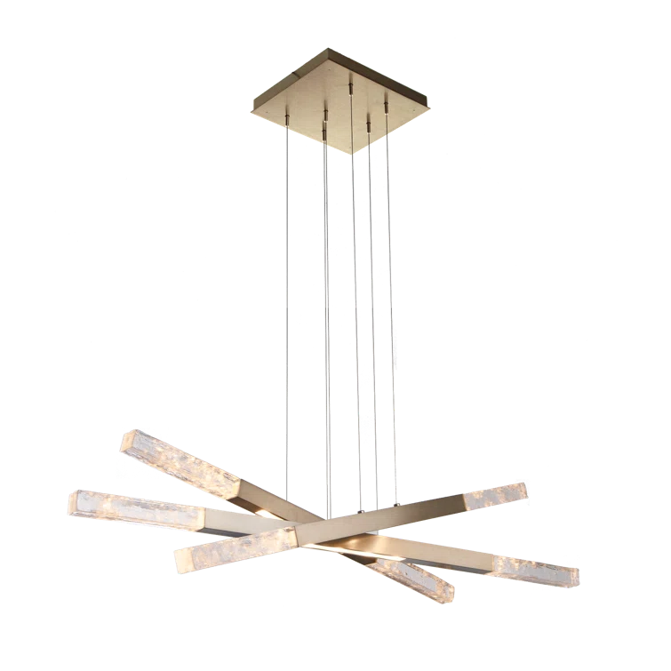 Axis Moda Triple Entrance Modern Linear Suspension Chandelier