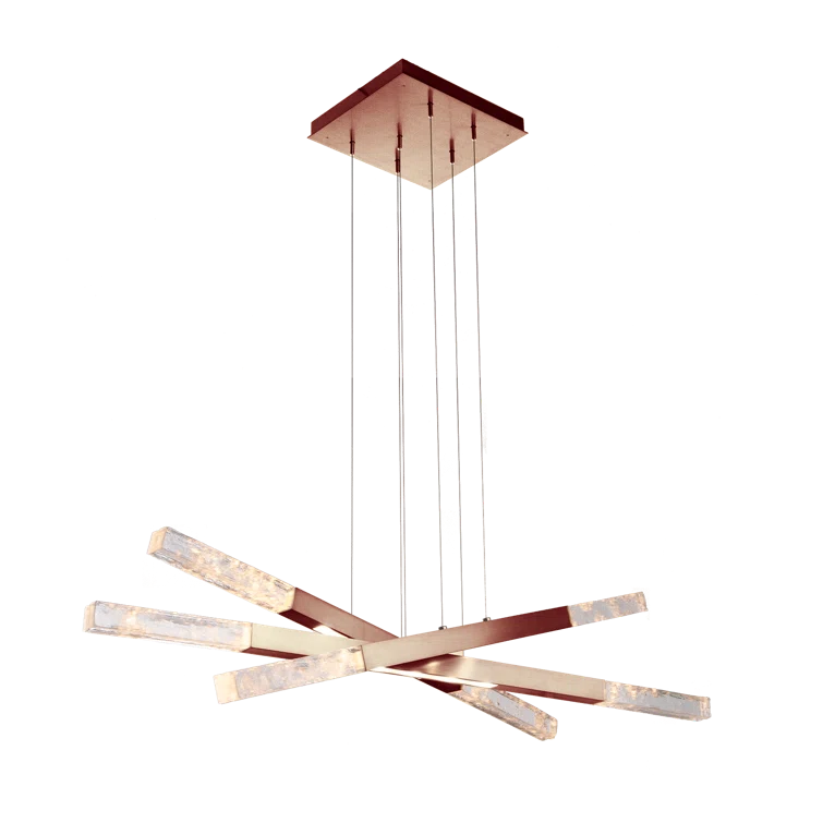 Axis Moda Triple Entrance Modern Linear Suspension Chandelier