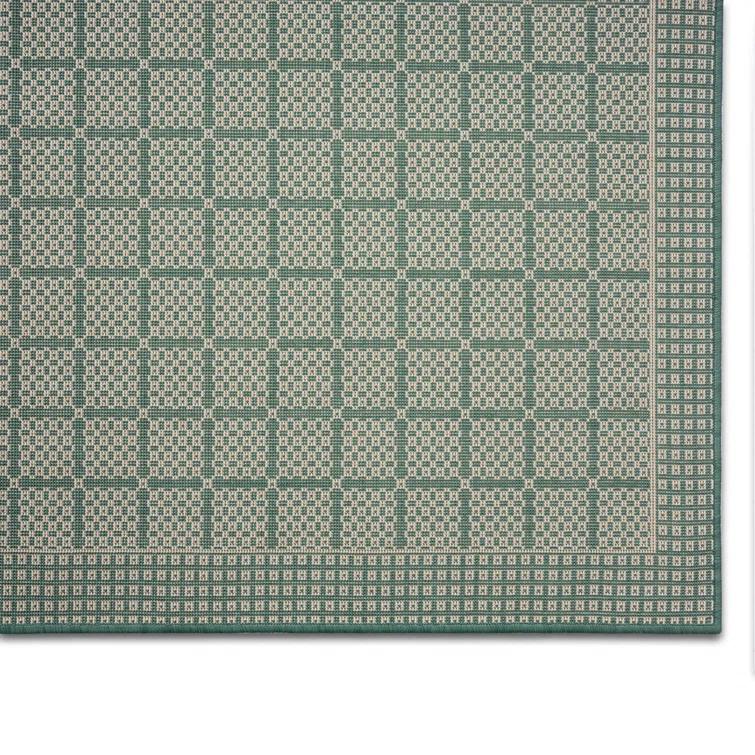Nicole Miller New York Patio Country Luna Geometric Indoor/Outdoor Area Rug, Green/Beige