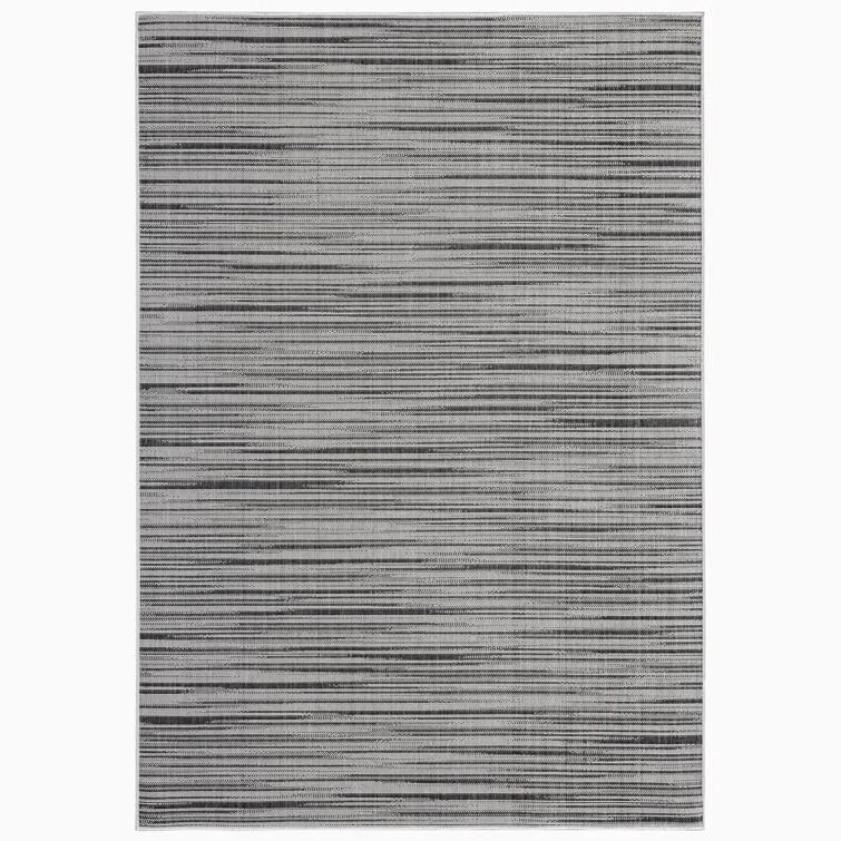 Nicole Miller New York Patio Country Wynona Abstract Indoor/Outdoor Area Rug, Black/Beige