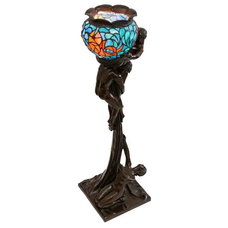 Meyda Lighting Meyda Tiffany & Stained Glass Metal Torchiere Lamp