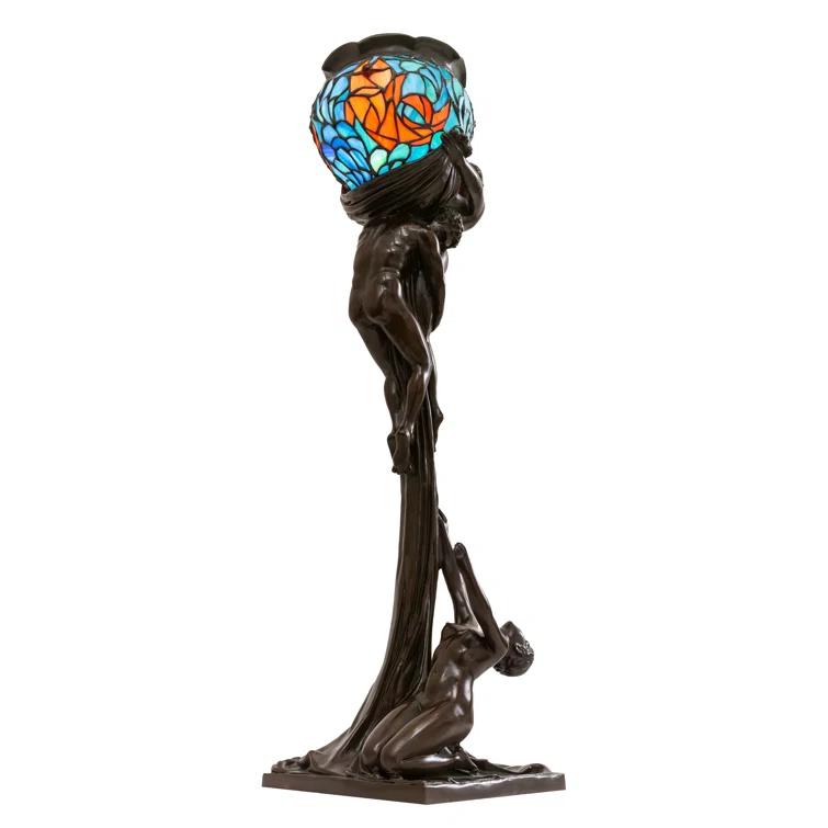 Meyda Lighting Meyda Tiffany & Stained Glass Metal Torchiere Lamp
