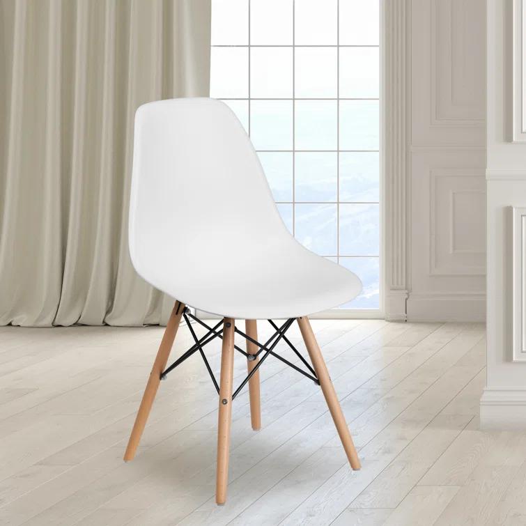 Chair with Wooden Legs for Versatile Kitchen, Dining Room, Living Room, Library or Desk Use (Set of 2)