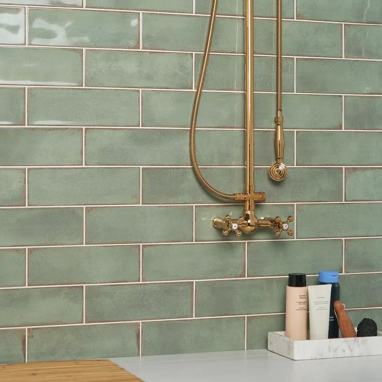Santa Fe 4" x 12" Ceramic Fabric Look Subway Tile