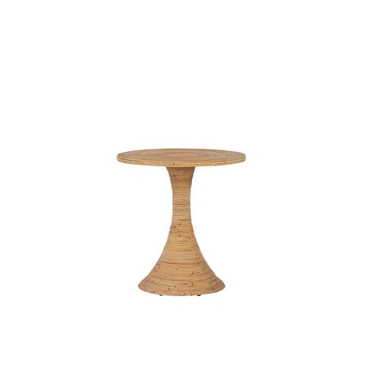 Coastal Living Tulum Accent Table in Natural Tan Rattan