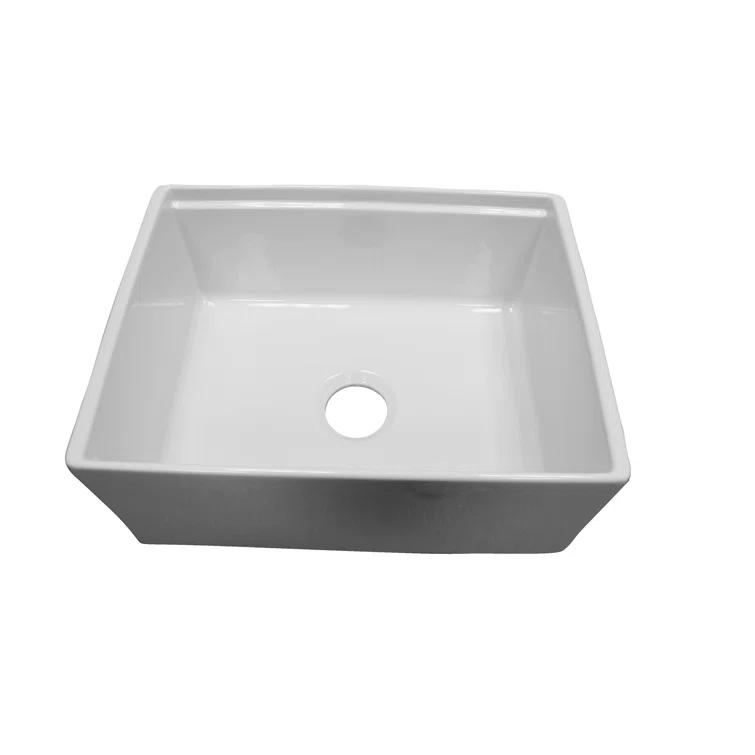 Crofton 24'' L Farmhouse / Apron Single Bowl Fireclay Kitchen Sink