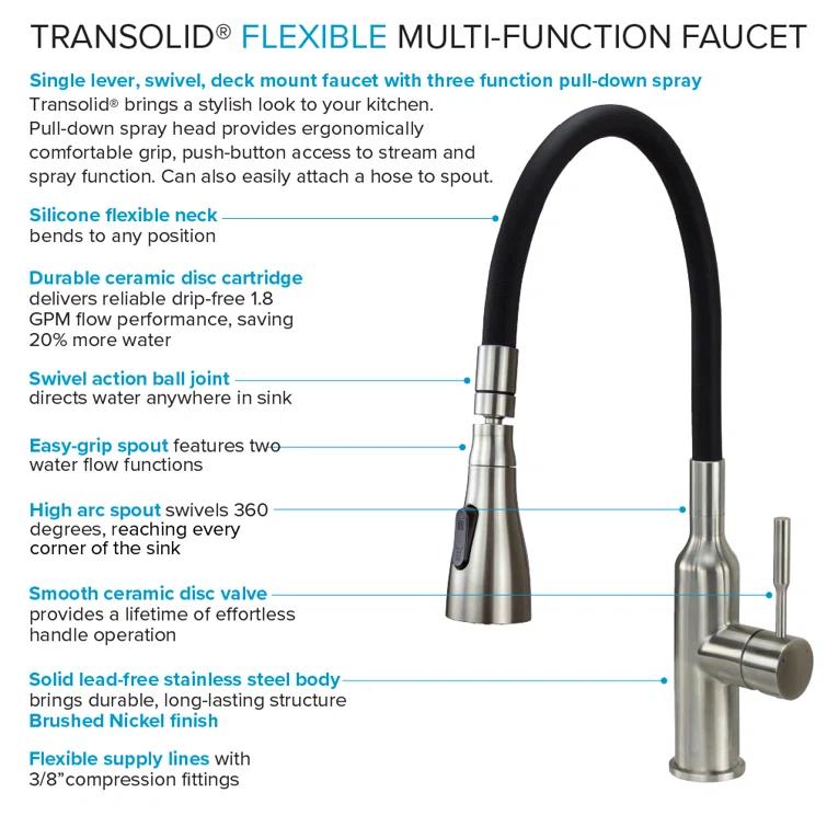 Flexible Multi-Function Faucet Single-Hole Laundry Faucet