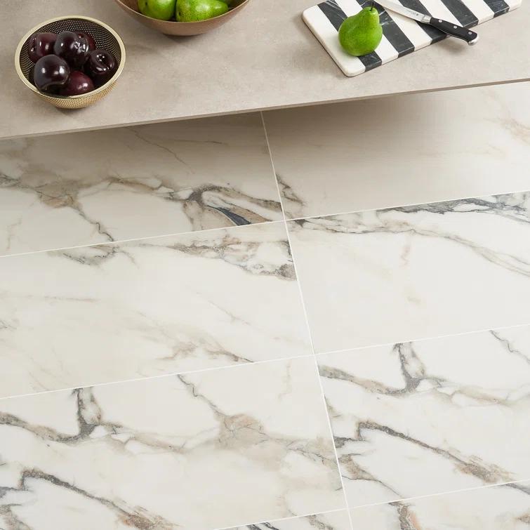 Bond Tile Saroshi 11.81 in. x 23.62 in. Matte Marble Look Porcelain Floor and Wall Tile (9.68 Sq. Ft. / Case)