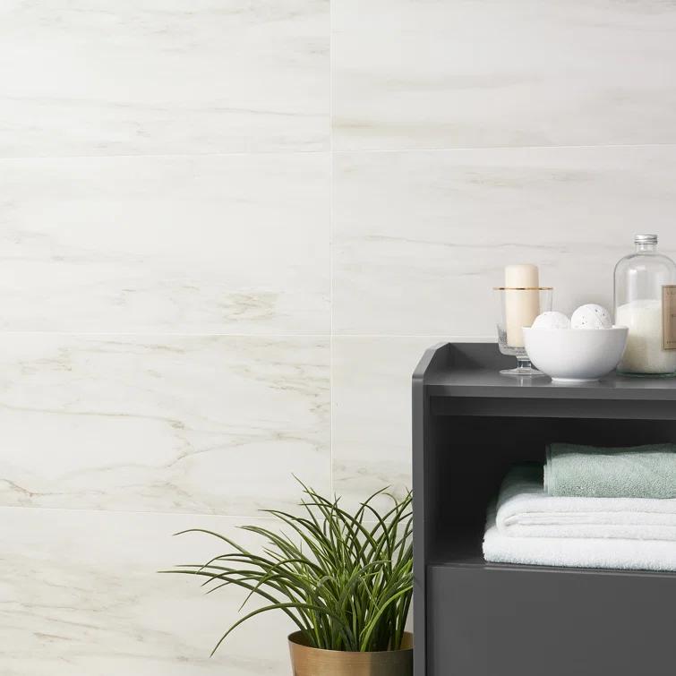 Bond Tile Saroshi 11.81 in. x 23.62 in. Matte Marble Look Porcelain Floor and Wall Tile (9.68 Sq. Ft. / Case)
