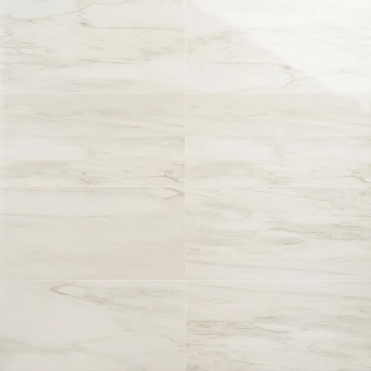 Bond Tile 12" x 24" Polished Marble Look Porcelain Floor and Wall Tile
