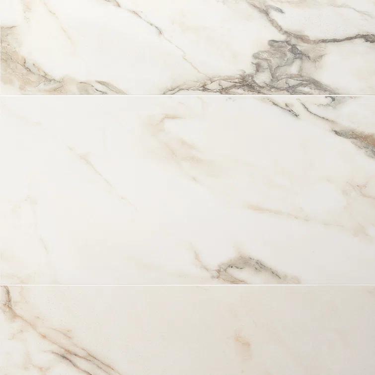 Bond Tile 12" x 24" Polished Marble Look Porcelain Floor and Wall Tile