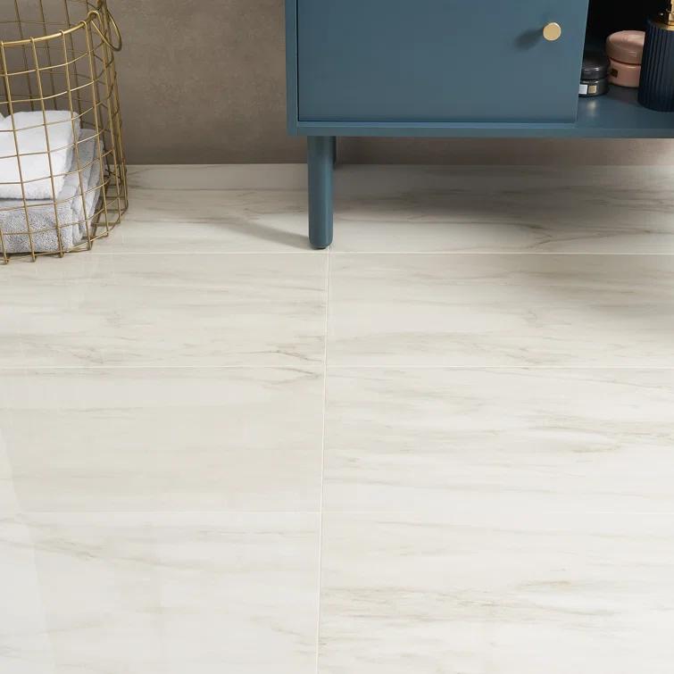 Bond Tile 12" x 24" Polished Marble Look Porcelain Floor and Wall Tile