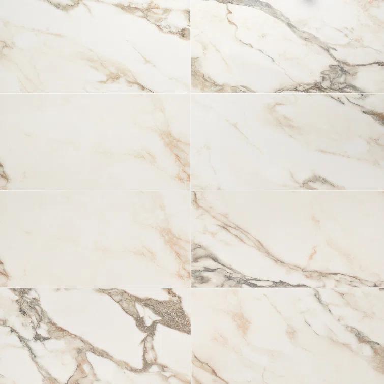 Bond Tile 12" x 24" Polished Marble Look Porcelain Floor and Wall Tile