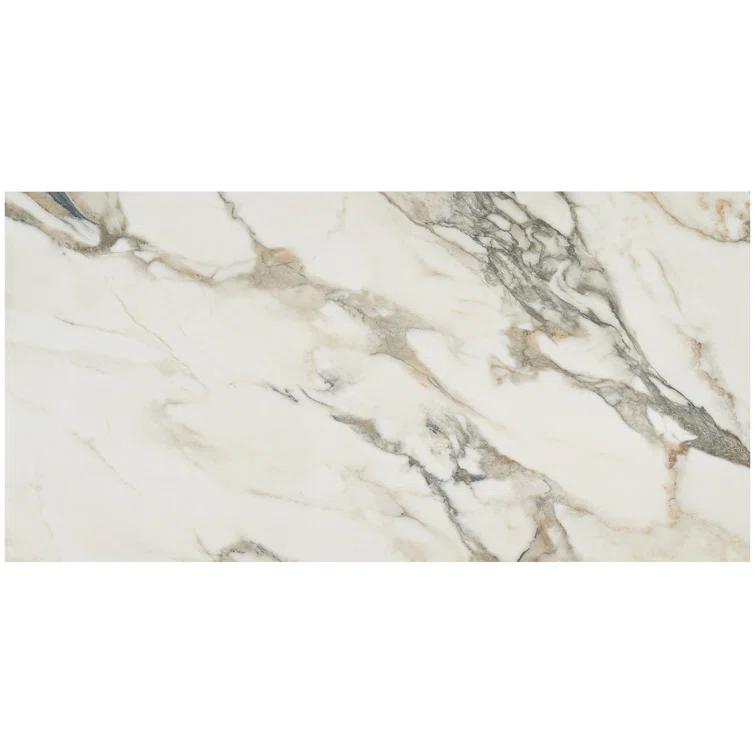 Saroshi 24" x 47" Polished Marble Look Porcelain Floor and Wall Tile (15.5 Sq. Ft. / Case)