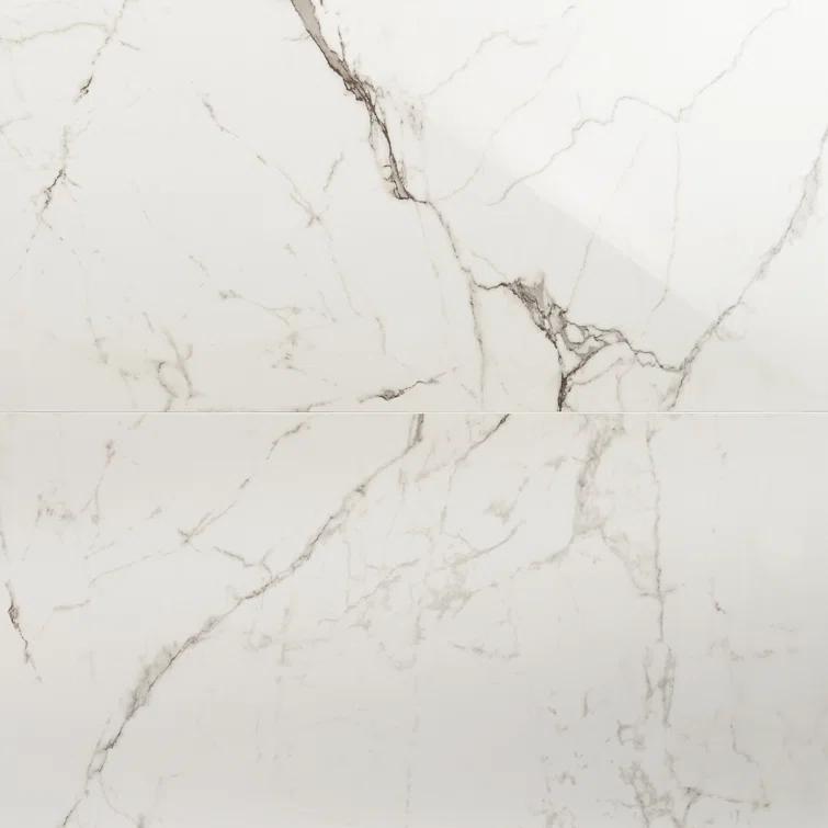 Large Format 24" x 47" Polished Marble Look Porcelain Floor and Wall Tile (15.5 Sq. Ft. / Case)
