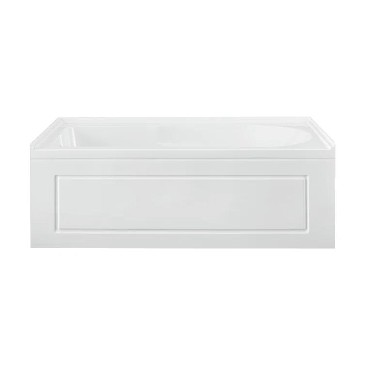 Concorde 60" x 32" Acrylic Glossy White, Alcove, Integral, Apron Bathtub
