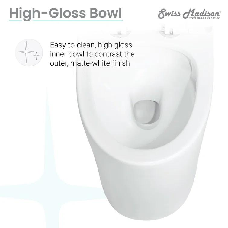 St. Tropez One Piece Elongated Toilet Dual Vortex Flush 1.6 GPF