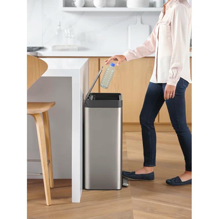 Kohler ® Dual-Compartment Stainless Steel Step Trash Can