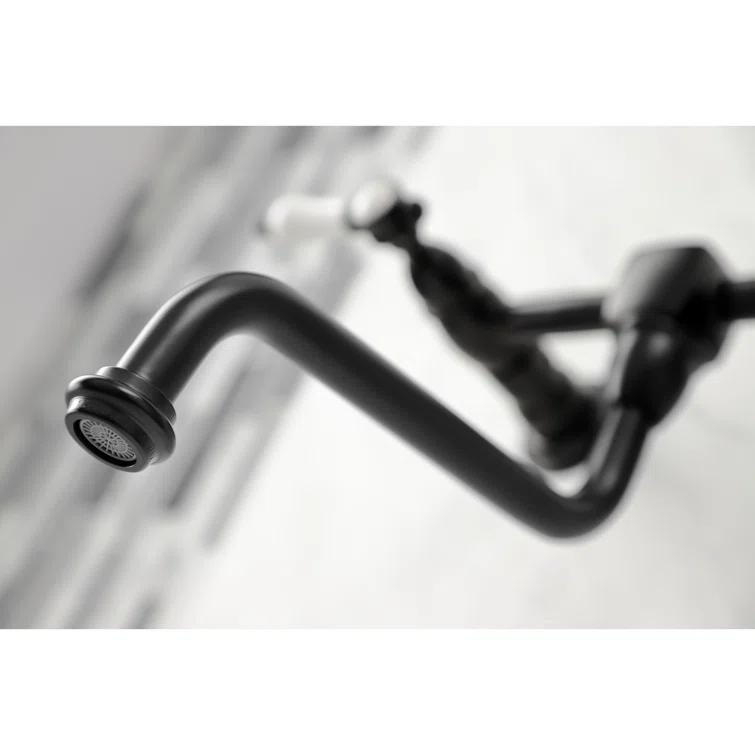 Kingston Brass Bel-Air Two-Handle 2-Hole Wall Mount Bathroom Faucet