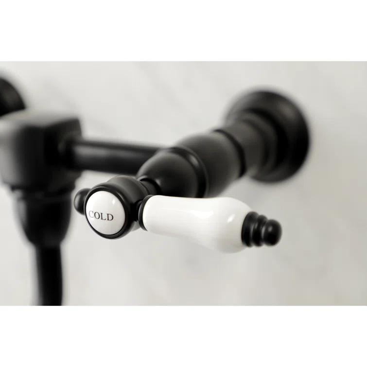Kingston Brass Bel-Air Two-Handle 2-Hole Wall Mount Bathroom Faucet