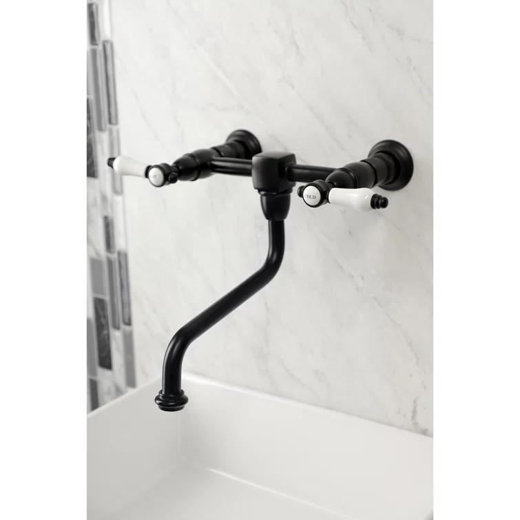 Kingston Brass Bel-Air Two-Handle 2-Hole Wall Mount Bathroom Faucet