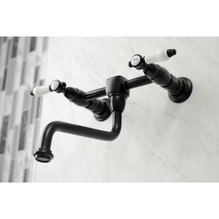 Kingston Brass Bel-Air Two-Handle 2-Hole Wall Mount Bathroom Faucet