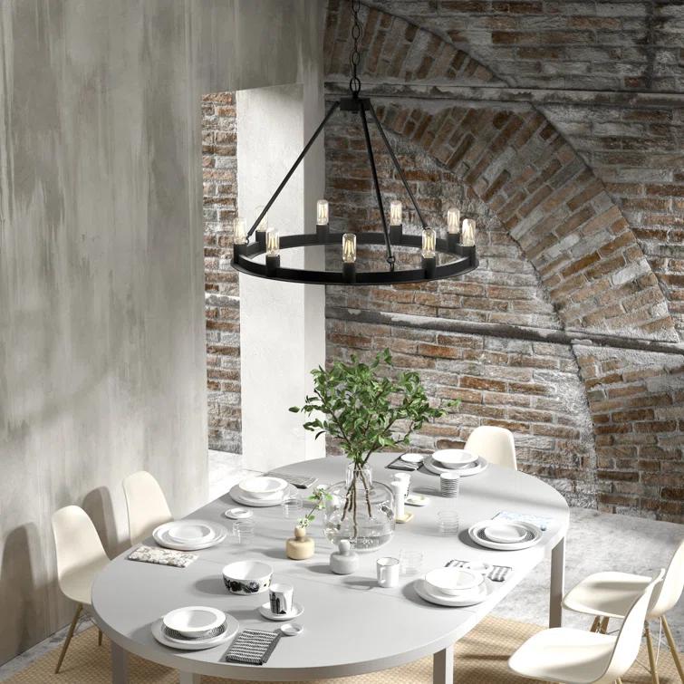 Hunter Fan 9 - Light Unique Wagon Wheel Chandelier & Reviews | Wayfair