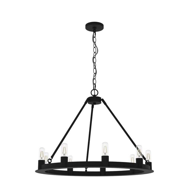 Hunter Fan 9 - Light Unique Wagon Wheel Chandelier & Reviews | Wayfair
