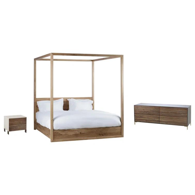 Thomas Bina Upholstered Canopy Bed