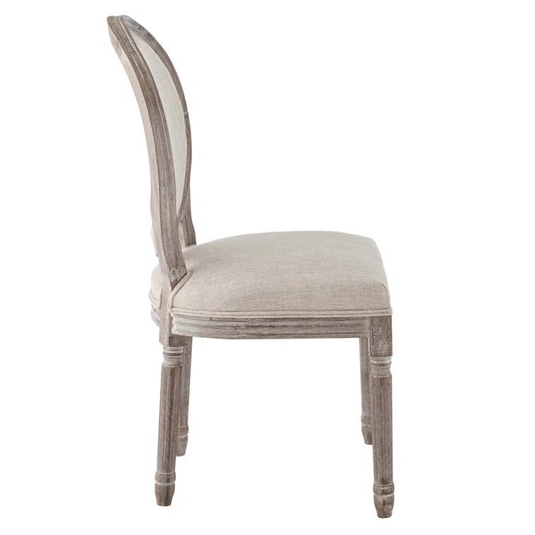 Modway Emanate Vintage French Upholstered Fabric Dining Side Chair