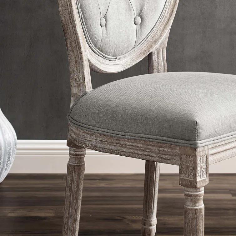 Modway Arise Vintage French Upholstered Fabric Dining Side Chair