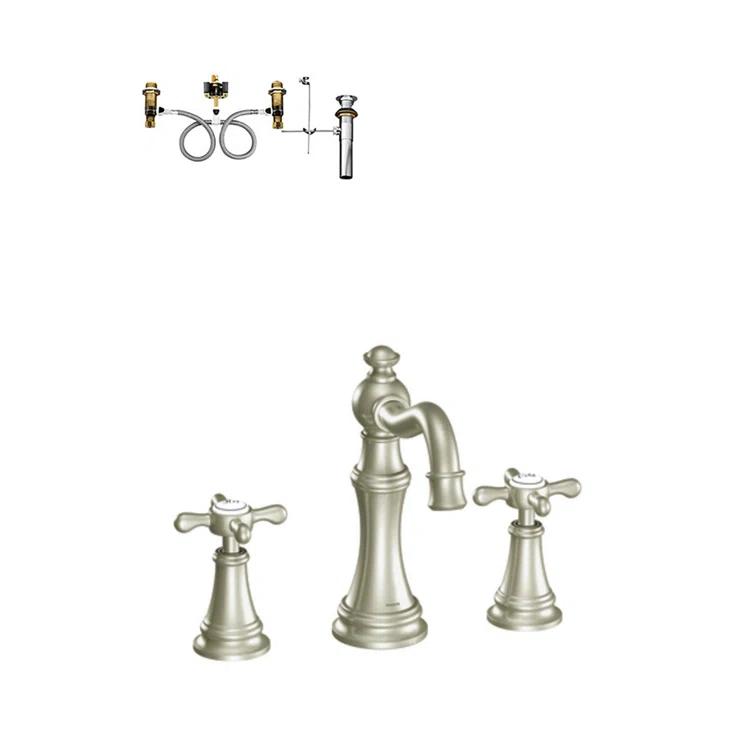 Weymouth Widespread Bathroom Faucet with Drain Assembly