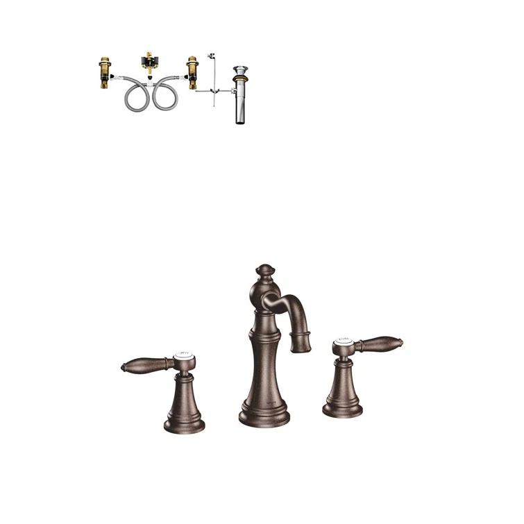 Moen Weymouth Two-Handle Widespread Bathroom Faucet Trim Kit, Valve Required