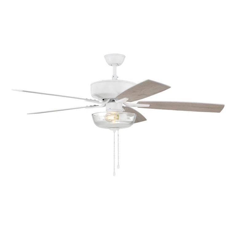 Pro Plus 101 Clear Bowl Light Kit 52'' Ceiling Fan with Light Kit