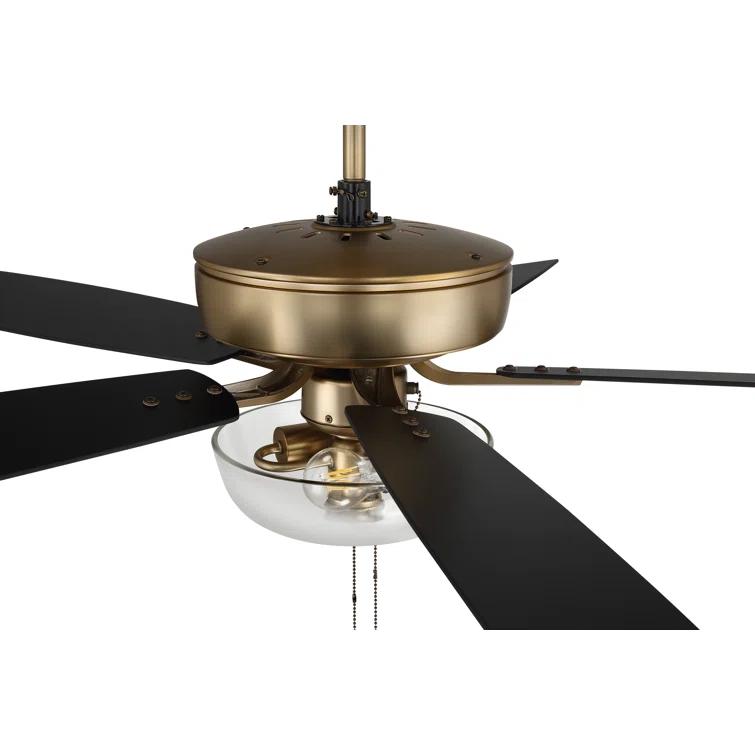 Pro Plus 101 Clear Bowl Light Kit 52'' Ceiling Fan with Light Kit