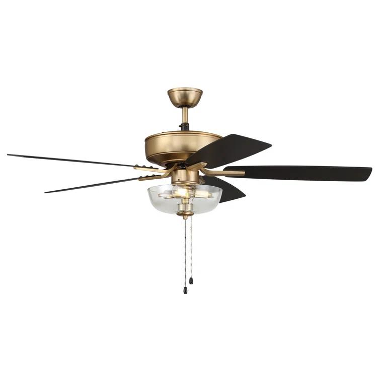 Pro Plus 101 Clear Bowl Light Kit 52'' Ceiling Fan with Light Kit