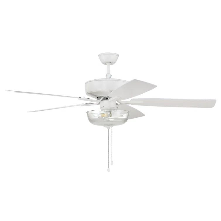 Pro Plus 101 Clear Bowl Light Kit 52'' Ceiling Fan with Light Kit
