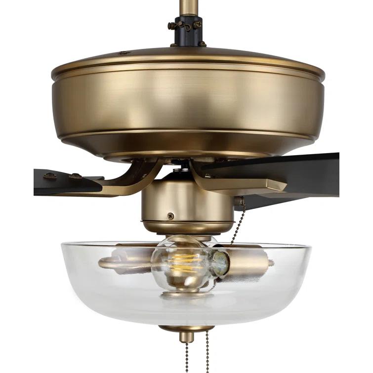 Pro Plus 101 Clear Bowl Light Kit 52'' Ceiling Fan with Light Kit