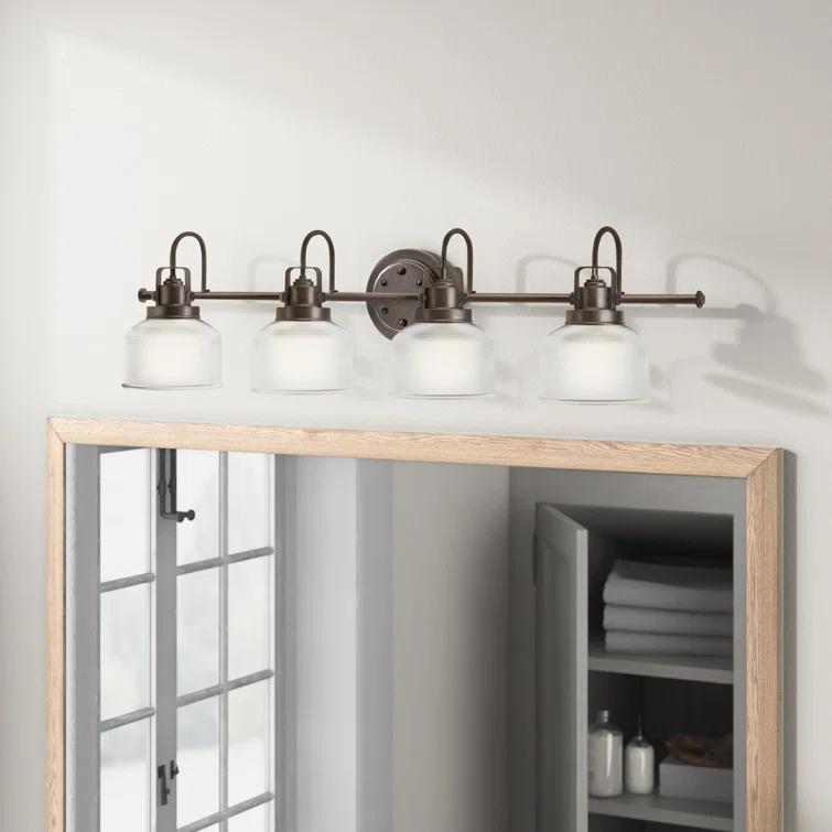 Rosser 4 Light Transparent Dimmable Vanity Light