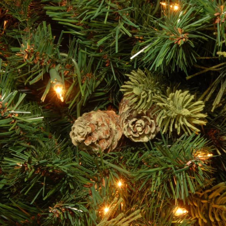 7.5' Prelit Carolina Pine Artificial Christams Tree Clear Lights - National Tree Company