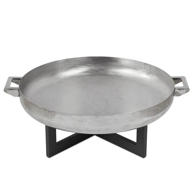 La Porte 21" H x 36.8" W Steel Wood Burning Outdoor Fire Pit with Lid