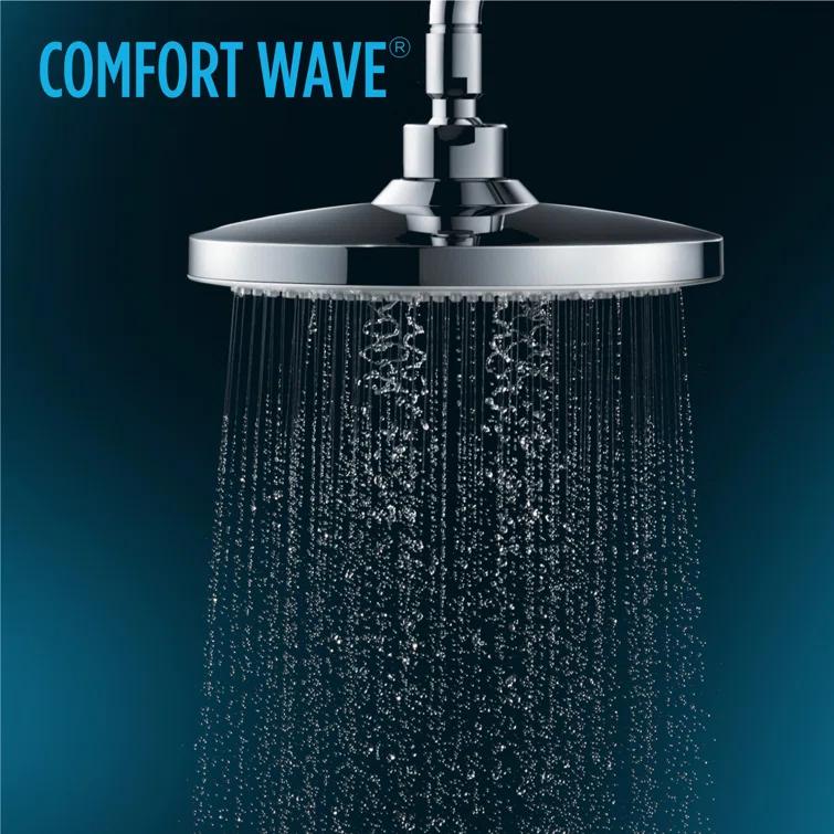 G Series 2.5 GPM Square Single Rain Shower Head with Comfort Wave Technology