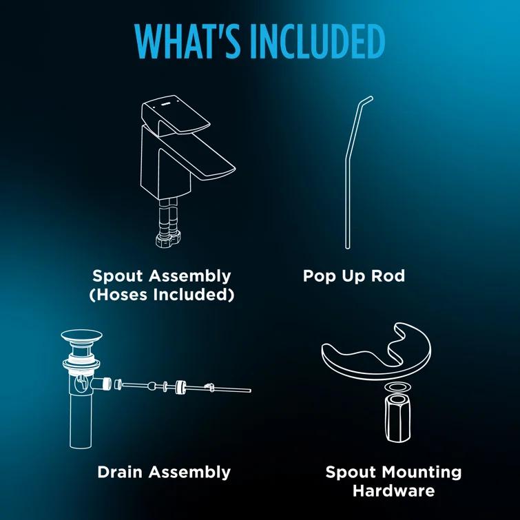 LF Single Hole Bathroom Faucet with Drain Assembly